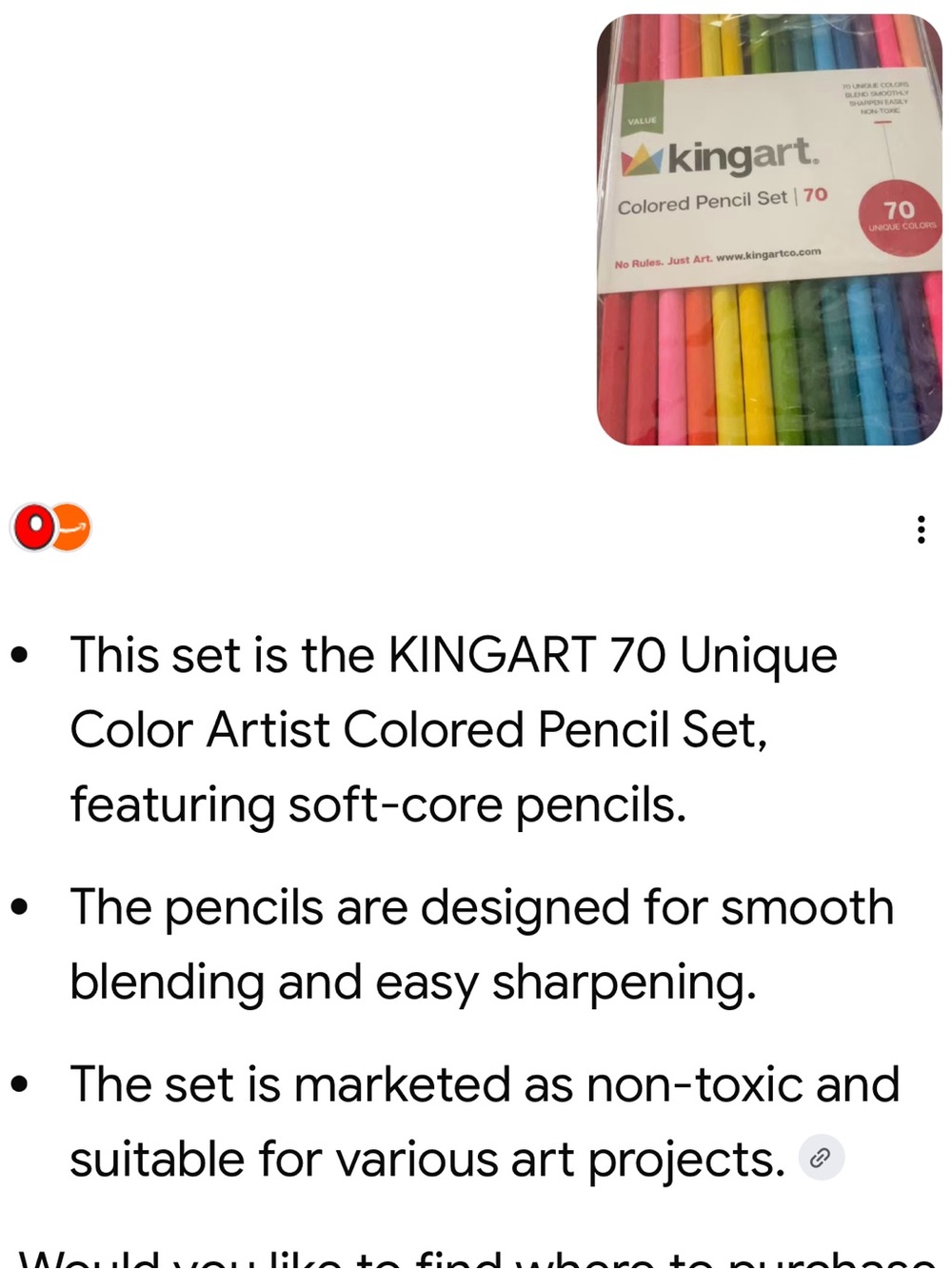 #2792** Kingart Multicolor Colored Pencil Set - Picture 6 of 17